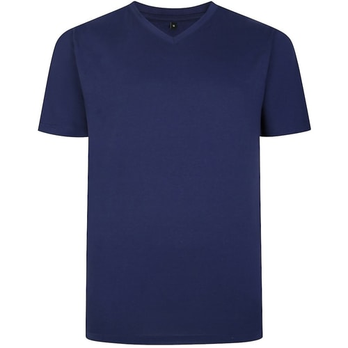 Bigdude Plain V-Neck T-Shirt Navy